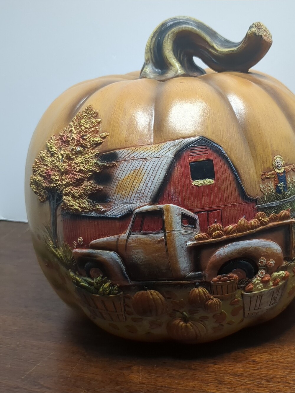 Hobby Lobby Pumpkin Fall Harvest Farm Truck Table Decor Autumn Plastic 9in